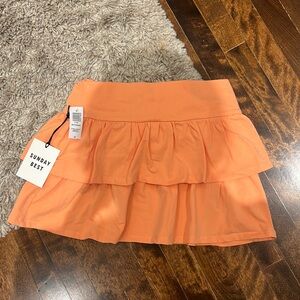Sunday best Aritzia orange skirt